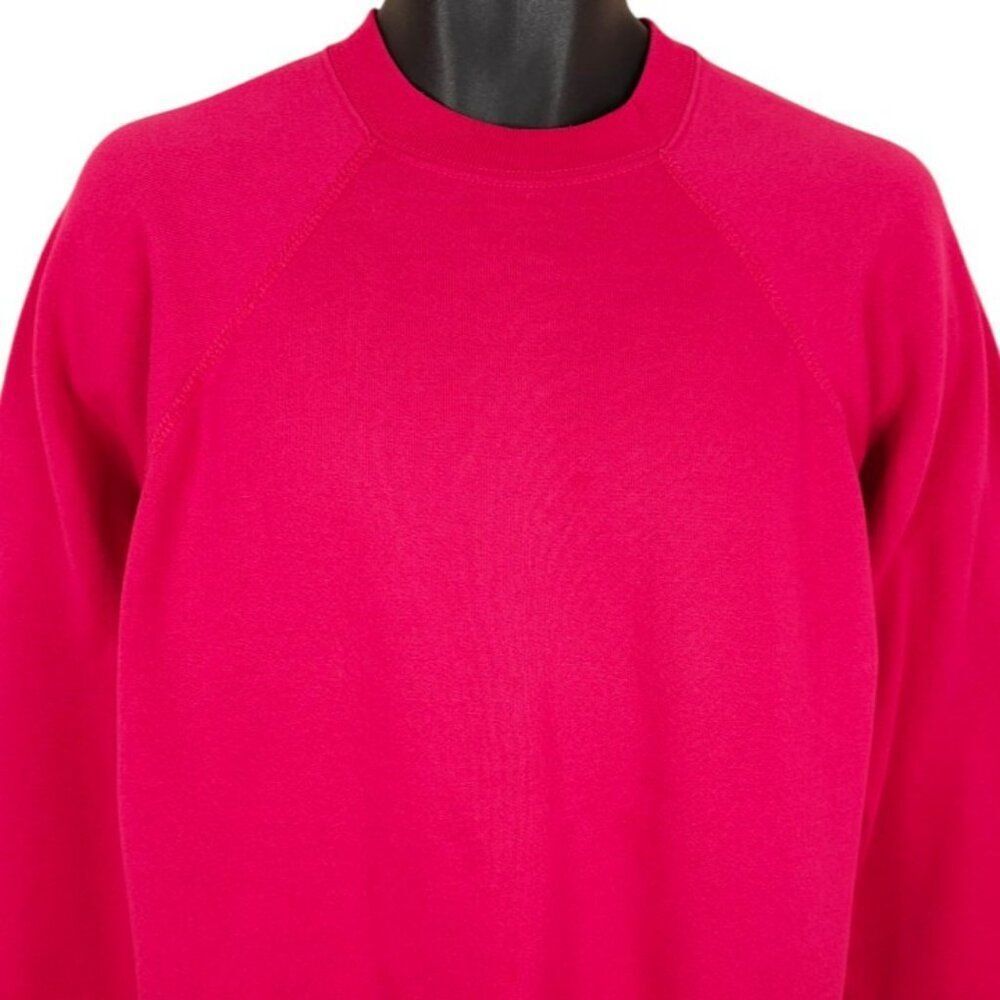 Vintage Tultex Blank Sweatshirt Mens Size Large Pink 80s 90s Made In USA
